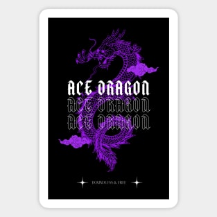 Japanese Aesthetic Ace Pride Purple Dragon Magnet